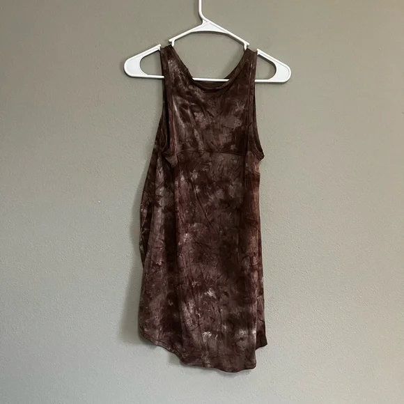 LULULEMON Long for Length Tank in Diamond Dye Pink Bliss Spanish Oak size 6 - Picture 5 of 6